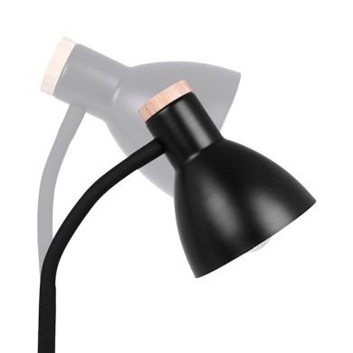 Candeeiro de pé ARGOS 1xE27 Alt.155xD.22cm preto/madeira