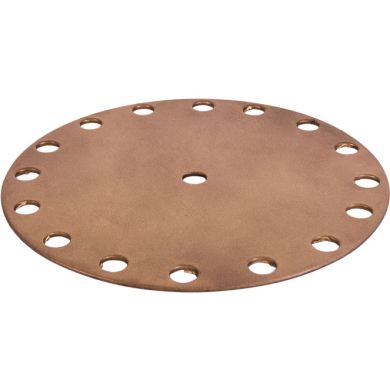 Disc H.0,2xD.16cm central hole and 16 sided holes, in painted iron