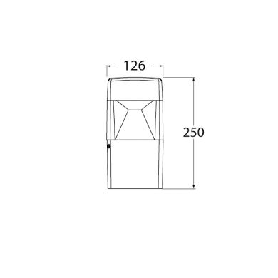 Pillar ELISA 1xGX53 10W CCT (3colors) switch IP55 L.12,6xW.12,6xH.25cm black resin
