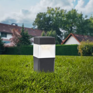 Spike Luminaire ELISA 1xGX53 10W CCT (3colors) switch IP55 L.12,6xW.12,6xH.42,5cm black resin