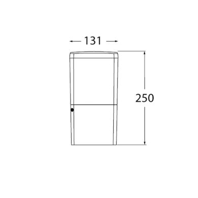 Pilar VIRGILIO 1xE27 11W botão CCT (3cores) IP55 C.13,1xL.13,1xAlt.25cm resina preta