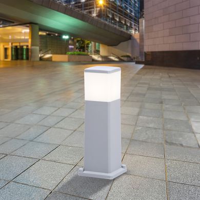 Pillar VIRGILIO 1xE27 11W CCT (3colors) switch IP55 L.13,1xW.13,1xH.48cm grey resin