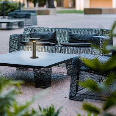 Table lamp ALCAIDE 2W LED 180lm 2700K IP44 H21.7xD13cm Black, with solar panel