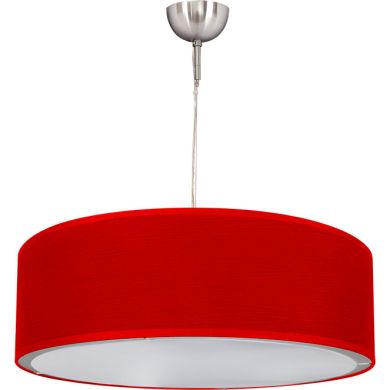 Pendant Light PLANETÁRIO 1xE27 H.Reg.xD.50cm Red/Satin Nickel