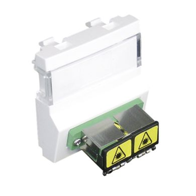 Módulo com Acoplador para Conetores de Fibra Ótica SC APC Duplex (2 módulos)