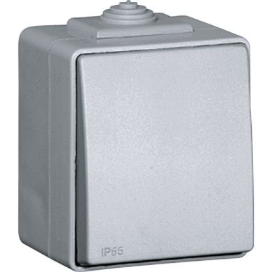 Comutador de escada ESTANQUE48 1 tecla (2 pontos de comando) 10A 250Vac IP65 IK07 cinzento