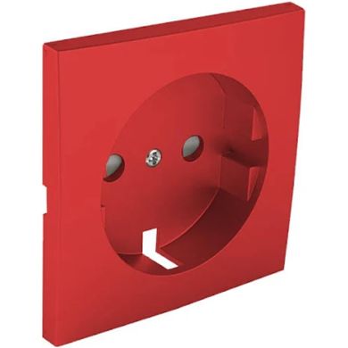 Centro schuko APOLO5000 com obturador, em vermelho