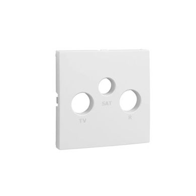 Cover plate LOGUS90 for R-TV-SAT sockets in white