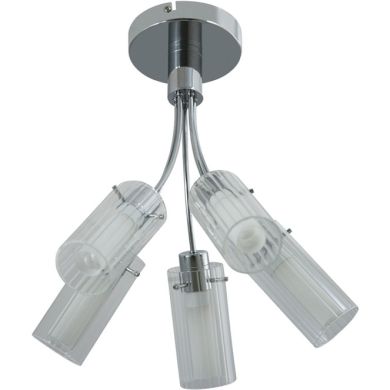 Plafond OLÍVIA 5xGU10 Alt.37xD.33cm cromado