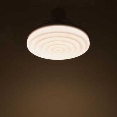 Ventoinha de tecto ARCOS branca, 4 palas retráteis, 72W LED 3000|4000|6000K, APP, Alt.35xD.108/50cm