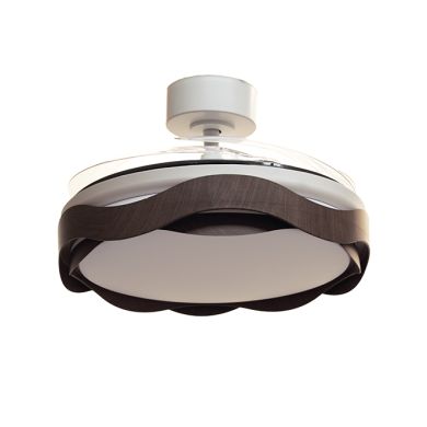 Ceiling fan DC ONDAS oak, 4 retractable blades, 72W LED 3000|4000|6000K, H.35xD.108/50cm