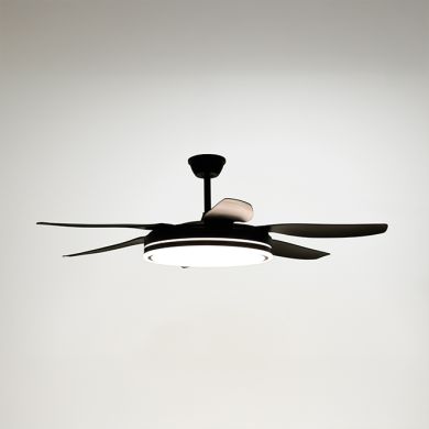 Ventoinha de tecto ORION preta, 6 palas, 72W LED 3000|4000|6000K A.35xD.132/50cm