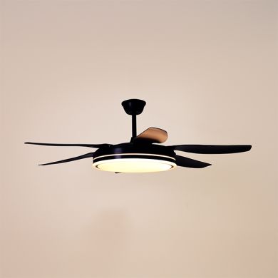 Ventoinha de tecto ORION preta, 6 palas, 72W LED 3000|4000|6000K A.35xD.132/50cm