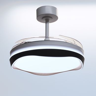 Ceiling fan DC ALMATI black-gold, 4 retractable blades, 72W LED 3000|4000|6000K, H.35xD.108/50cm