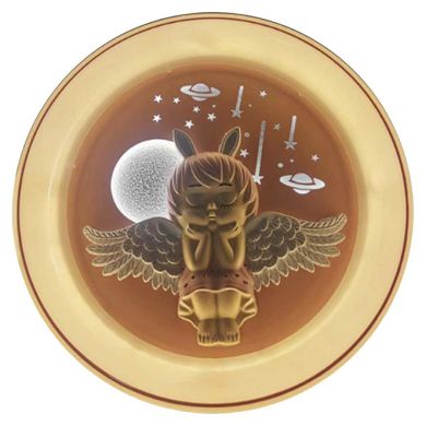 Ventoinha de tecto INFANTIL ANGEL branca,4 palas retráteis, 96W LED 3000|4000|6000K, Alt.35/45xD.91/