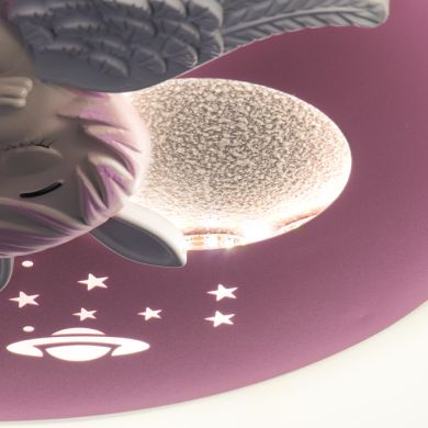 Ventoinha de tecto INFANTIL ANGEL branca,4 palas retráteis, 96W LED 3000|4000|6000K, Alt.35/45xD.91/