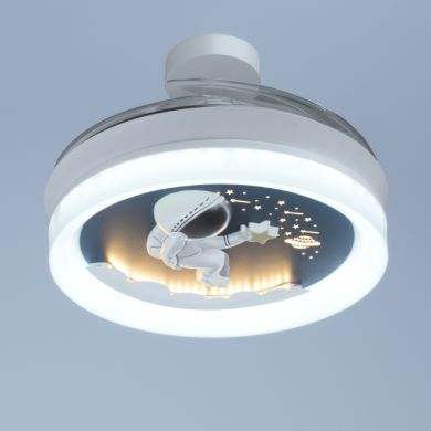 Ceiling fan DC INFANTIL HOUSTON white,4 retractable blades, 96W LED 3000|4000|6000K, H.35/45xD.91/40