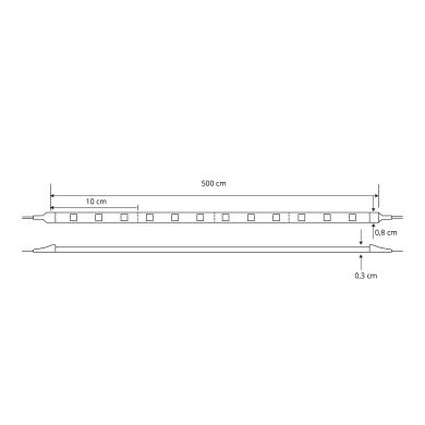 DISCOVERY LED strip 24Vdc 4.5W/m 60LED/m 3200K 5m/roll