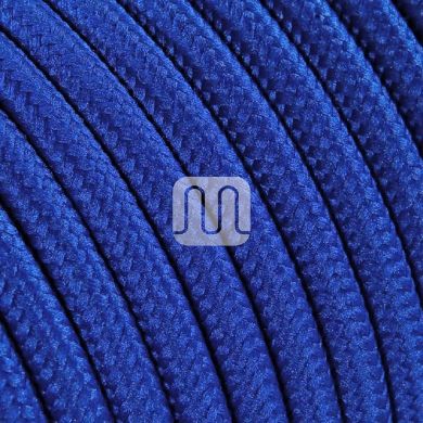 Cabo elétrico redondo flexível revestido a tecido H03VV-F 2x0,75mm2 D.6.2mm, em azul TO60