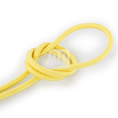 Cabo elétrico redondo flexível revestido a tecido H03VV-F 2x0,75mm2 D.6.8mm, em amarelo TO418