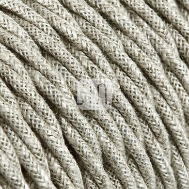 Cable eléctrico H05V2-K cubierto con tela torcida FRRTX 3x0,75 D.7.0mm beige TR401