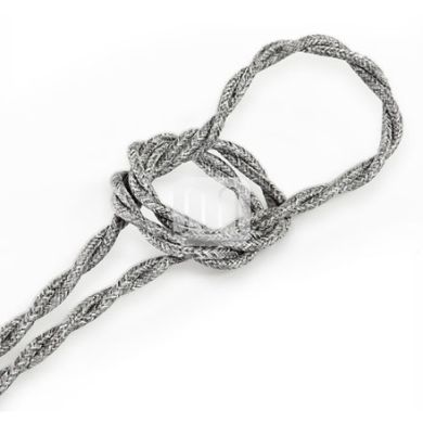 Cable eléctrico H05V2-K cubierto con tela torcida FRRTX 3x0,75 D.7.0mm gris TR402