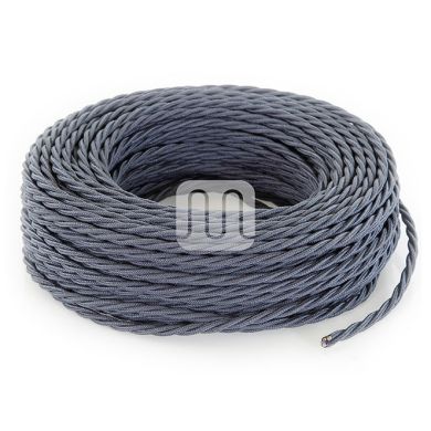 Cabo elétrico torcido revestido a tecido H05V2-K FRRTX 3x0,75mm2 D.7.0mm, em grafite TR416