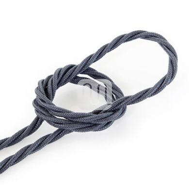 Cabo elétrico torcido revestido a tecido H05V2-K FRRTX 3x0,75mm2 D.7.0mm, em grafite TR416