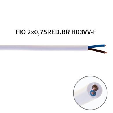 Cable redondo H03VV-F (FVV) 2x0,75mm2 blanco