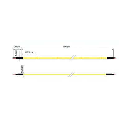 COB LED Strip 24Vdc 14W/m 512LED/m 2700K IP67 1m (multiples of 5m)