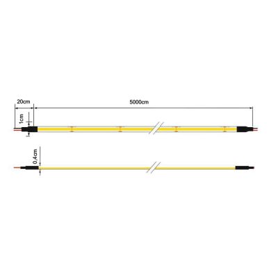 Fita LED COB 24Vdc 14W/m 400LED/m 4000K IP68 50m/rolo