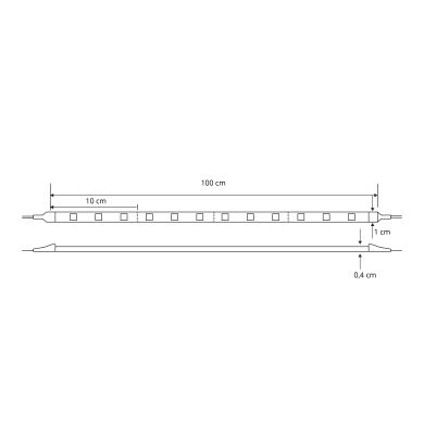Tira LED COB 230V 20W/m 240LED/m 2700K IP68 50m 1m (múltiplos de 5m)