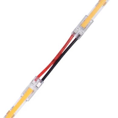 Conector doble para tira LED SMD/COB 1color 8mm (2pines) IP20 blanco