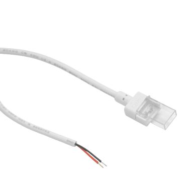 Conector con cable para Tira LED SMD/COB 1color 8mm (2pins) 230V/24V IP68 blanco