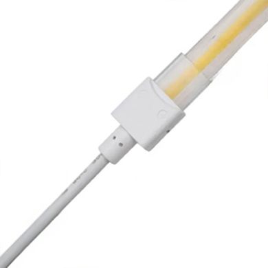 Conector con cable para Tira LED SMD/COB 1color 8mm (2pins) 230V/24V IP68 blanco
