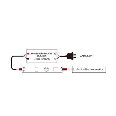Mini interruptor/regulador táctil 12V/24Vdc 1 canal 3A