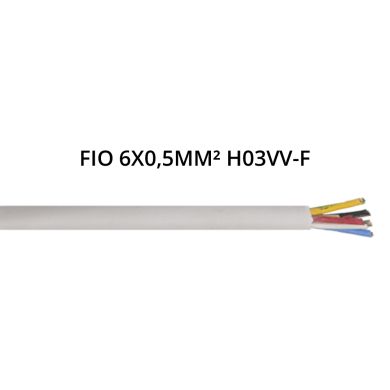 Cabo H03VV-F 6x0,5mm² para fita LED RGB+W (6 condutores de cores diferentes)