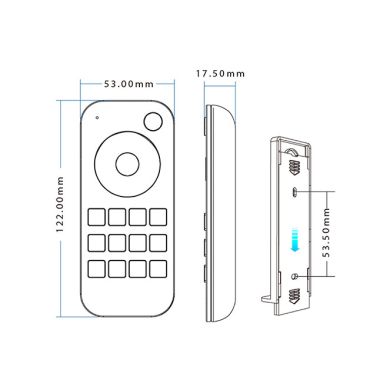 RGB+CCT Touch Wheel RF Remote Controller, 4 zones