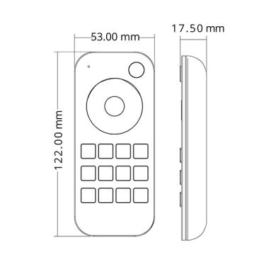CCT (2colors) Touch Wheel RF Remote Controller, 4 zones