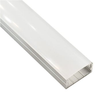Profile for LED strip without tabs with opaline diffuser W.20.7xH.9.8mm