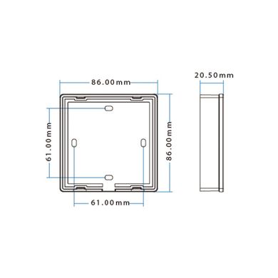 Painel Touch parede para LED RGB+CCT, 4 zonas (2xAAA)