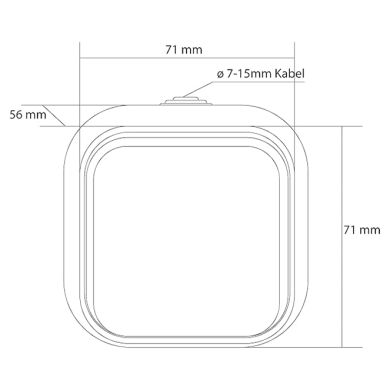 Comutador de escada BERT 1 tecla (2 pontos de comando) 10AX 250Vac cinzento