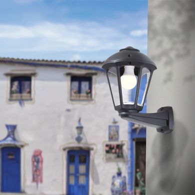 Wall Lamp GIAMPY 1xE27 IP55 L.21xW.27xH.31,5cm black resin