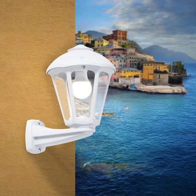 Aplique GIAMPY 1xE27 IP55 C.21xL.27xAlt.31,5cm resina branca