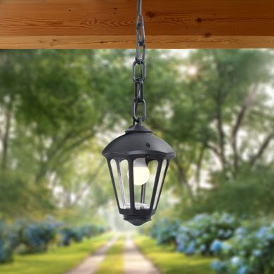Colgante GIAMPY 1xE27 IP55 L.21xAn.21xAl.75cm resina negra