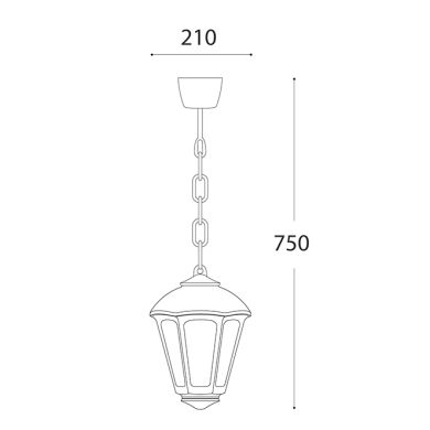 Colgante GIAMPY 1xE27 IP55 L.21xAn.21xAl.75cm resina negra