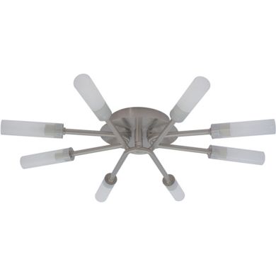 Plafón CARLOS 8xG9 Al.8xD.50cm Niquel