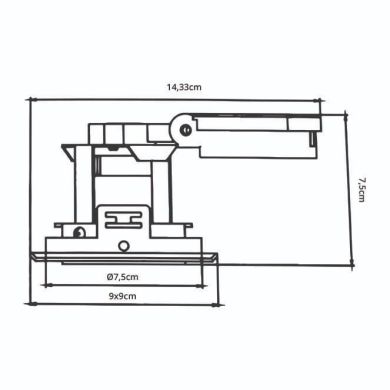 Downlight Empotrable MAET cuadrado 1xGU10 L.9xAn.9xAl.0,4cm Niquel