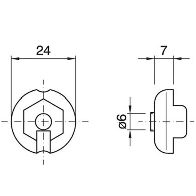 Aislador para portalamparas metálico E14 material termoplastico c/tornillo antirrotacion