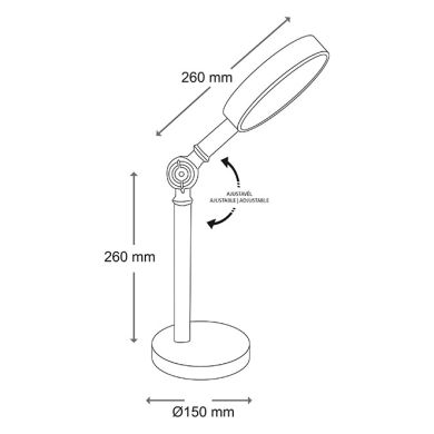 Flexo serie LUPPA 2X12W LED 3000-4000-6500K 1800lm Al.48,5xD.15cm Rosa/Madera